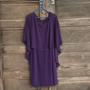 Glamour Women's Sz.20‎ W Purple Cape dress Formal Cocktail Mother of the Bride